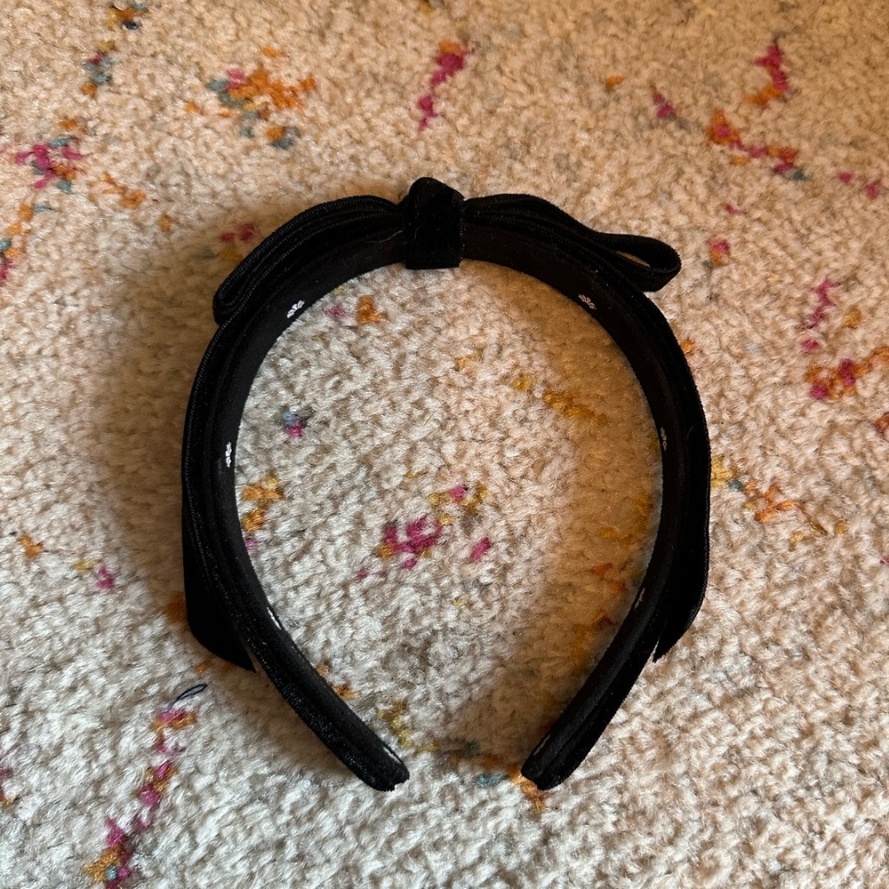 Lele Sadoughi Black Velvet Bardot Headband